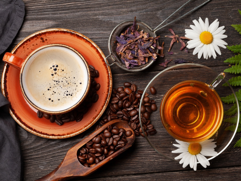 کافئین چای و قهوه